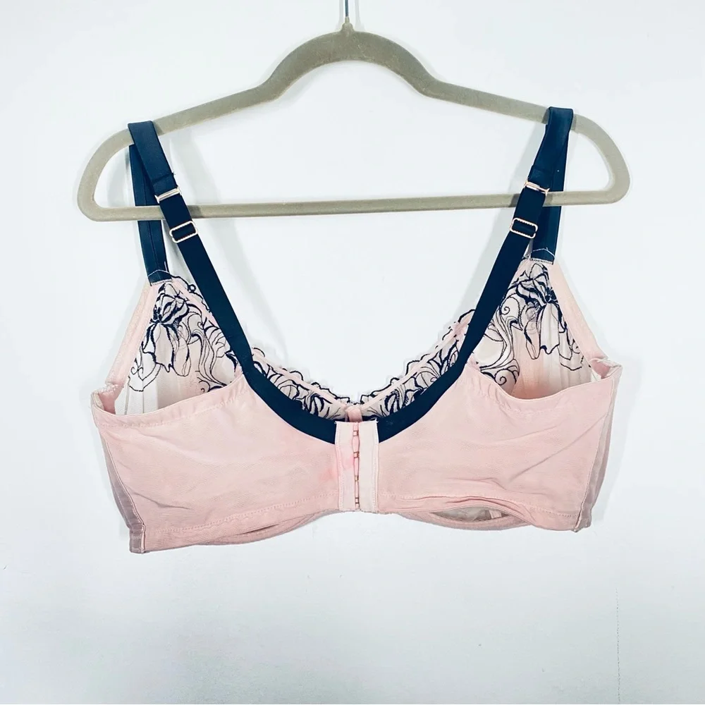 Cacique Pink and Blue Floral Bra - Picture 10 of 13